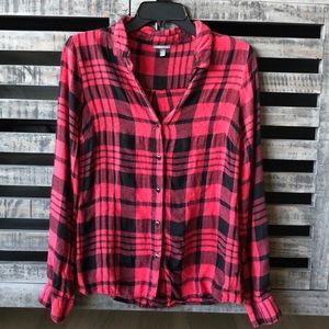 Charlotte Russe red/black flannel